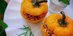 طرز تهیه دلمه فلفل دلمه ای مجلسی با طعمی بی نظیر