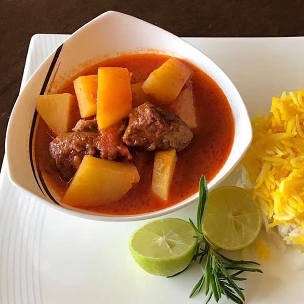 طرز تهیه خورش سیب زمینی