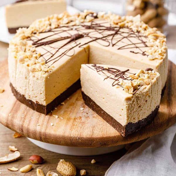 طرز تهیه چیز کیک بادام زمینی
