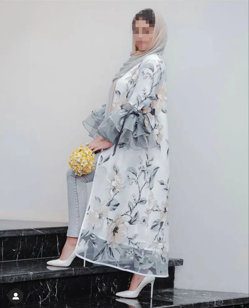 مانتو حریر بلند تابستانی