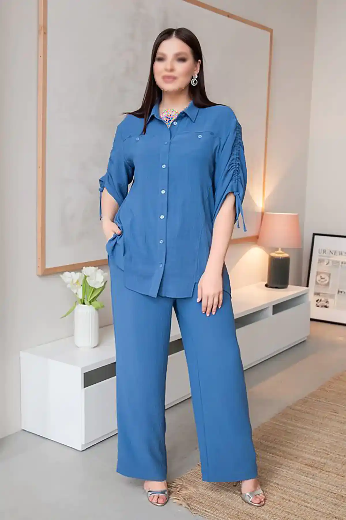 شومیز شلوار ست زنانه رنگی