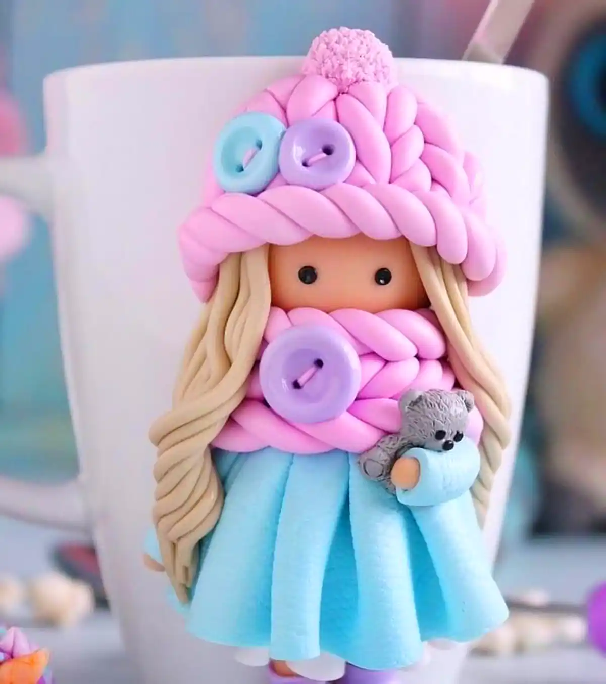 ماگ عروسک خمیری