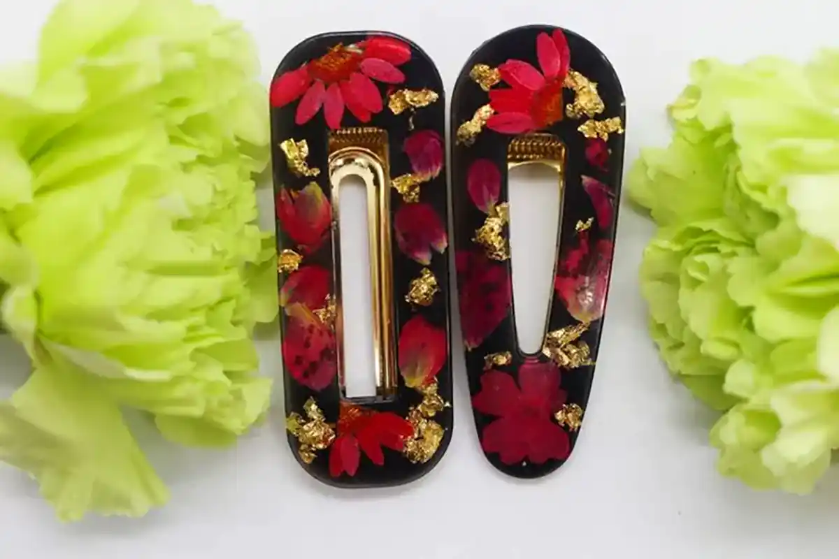گیره مو براق رزینی
