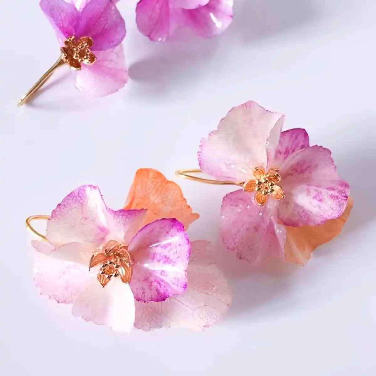 گوشواره گل نیلوفر آبی 