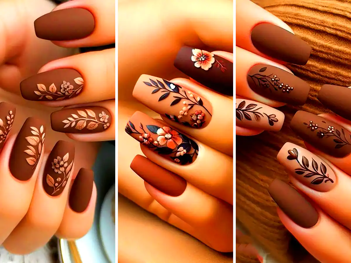 طراحی ناخن پاییزی با هوش مصنوعی