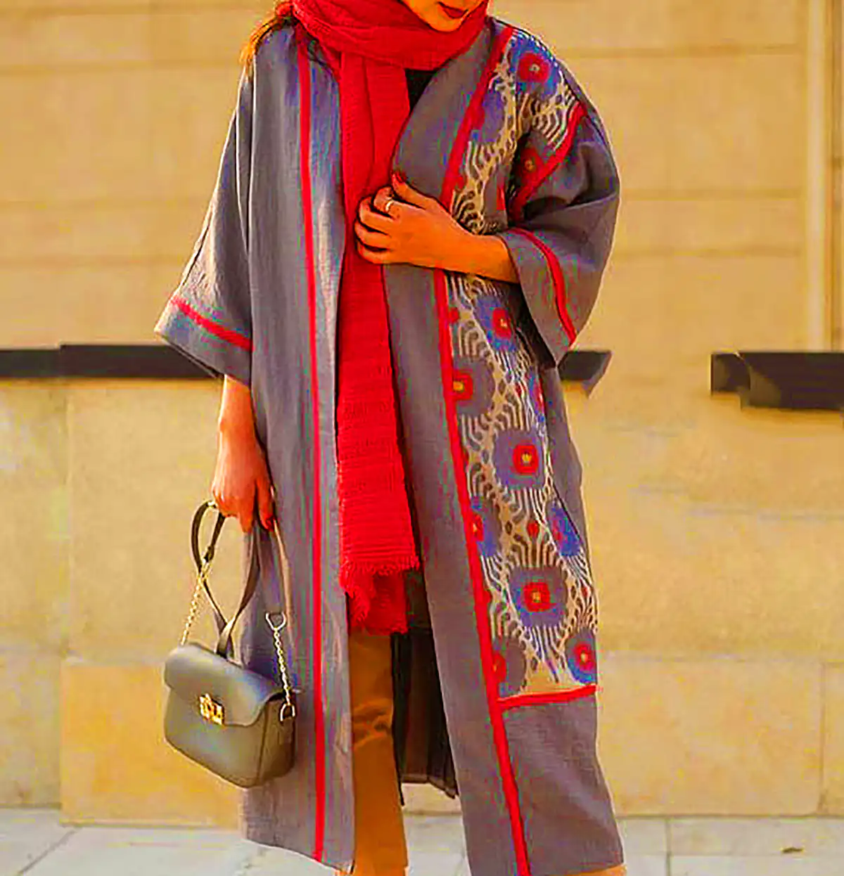 مانتو بلند گلدار شیک 