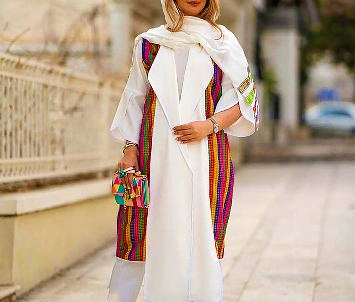 مانتو مدرن و جدید سفید