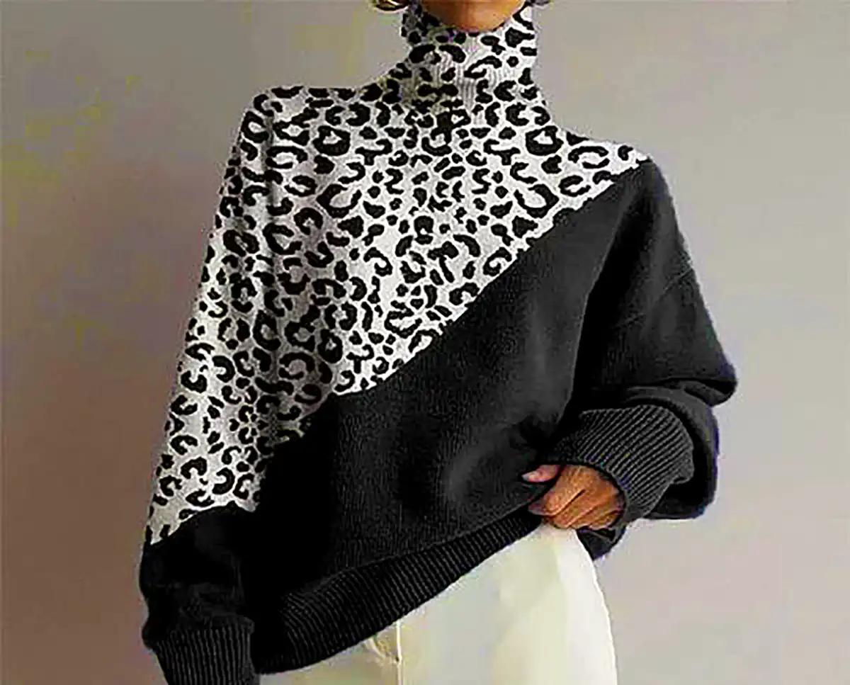 ژاکت بافتنی رنگی زنانه