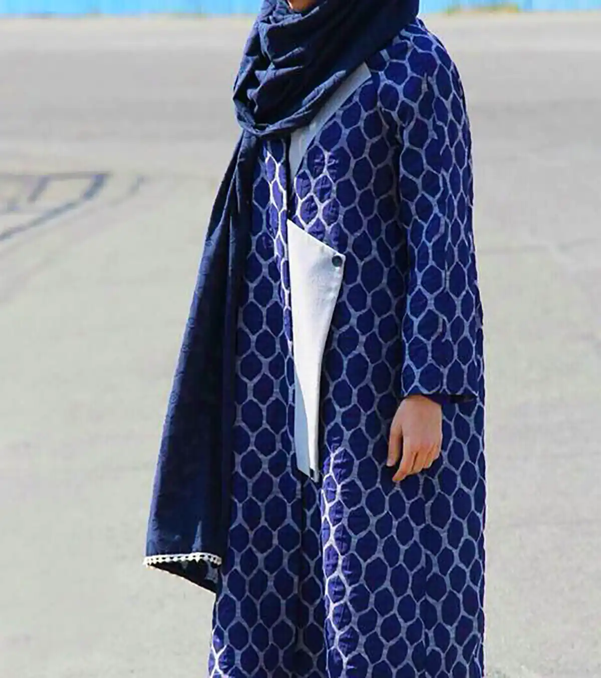 کت پوپلین طرحدار