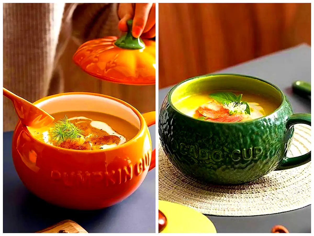 ظرف سوپ خوری سفالی و زیبا