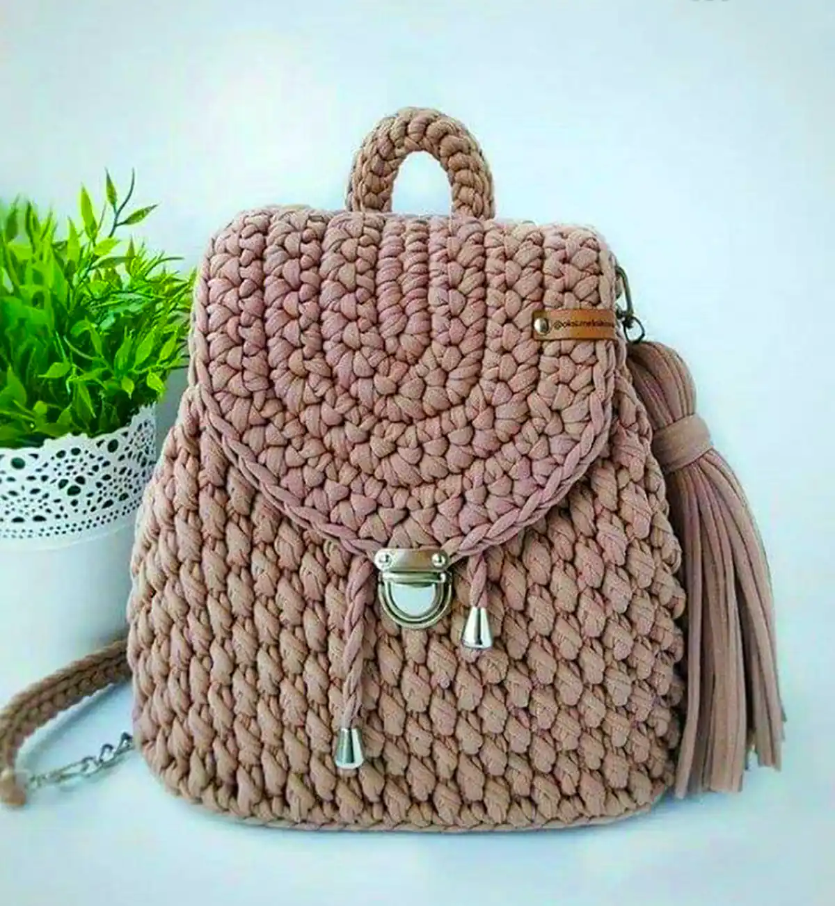 کوله پشتی بافتنی زیبا و خاص