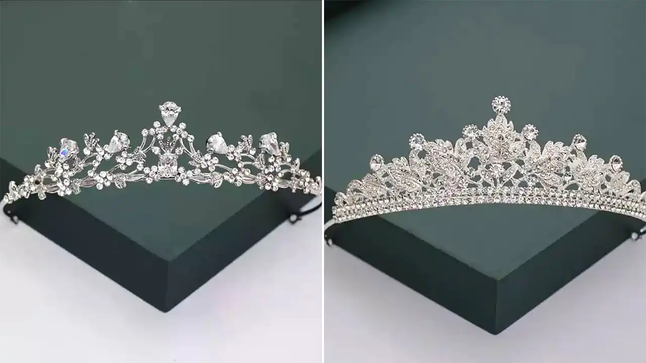 تاج جواهری شیک و ترند عروس