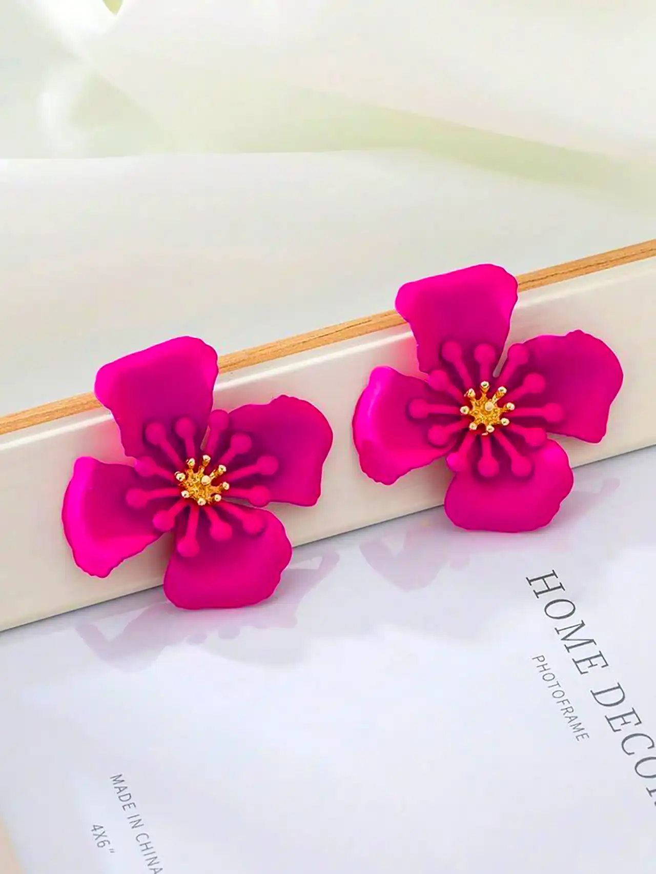 گوشواره پلیمری گل رنگی