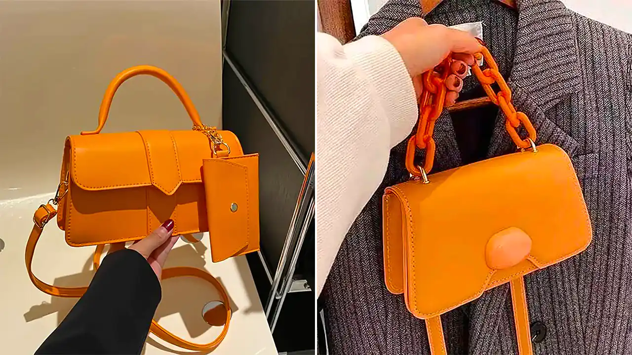 کیف رو دوشی نارنجی زنانه