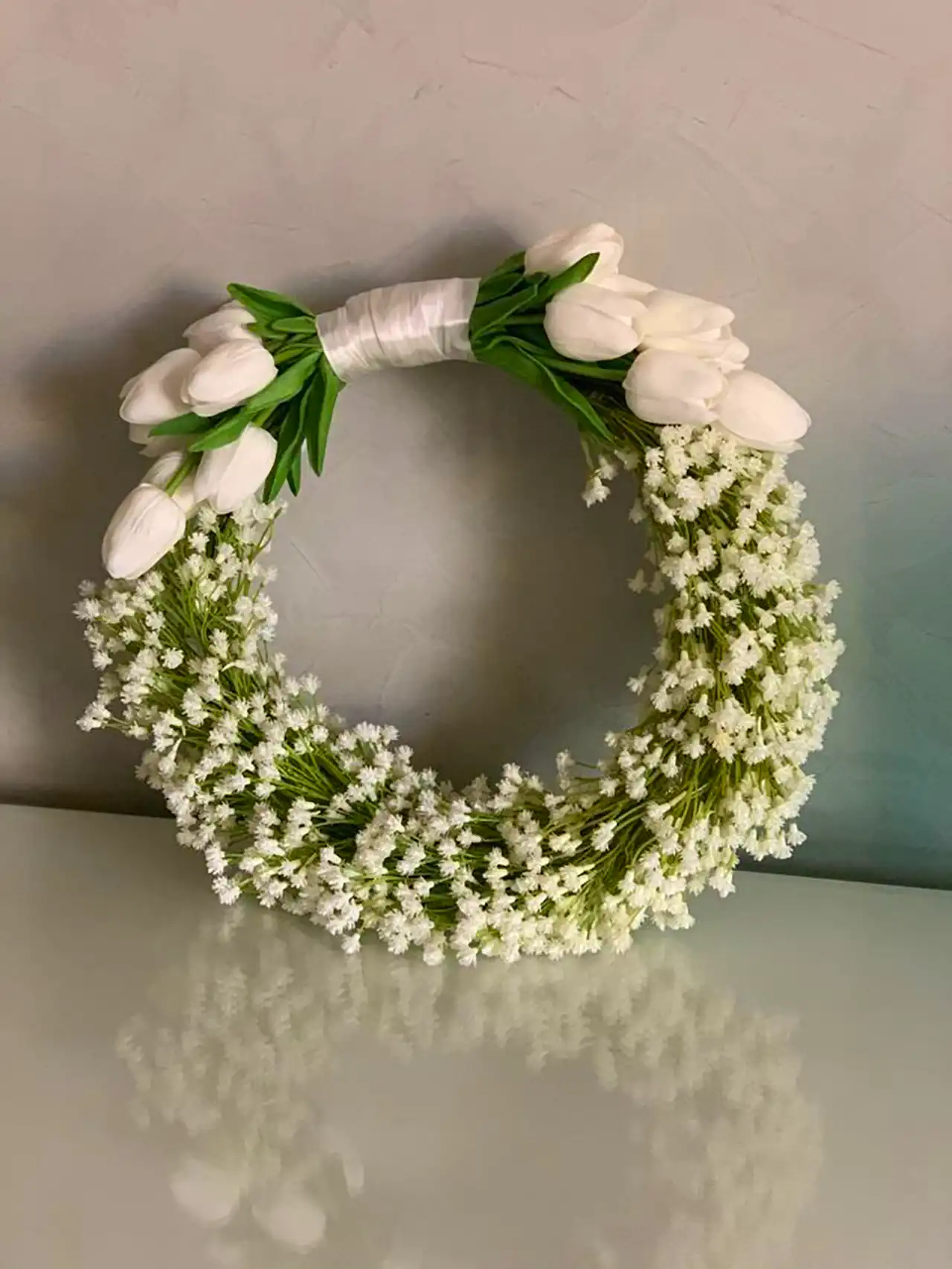 حلقه گل زیبا برای عروس