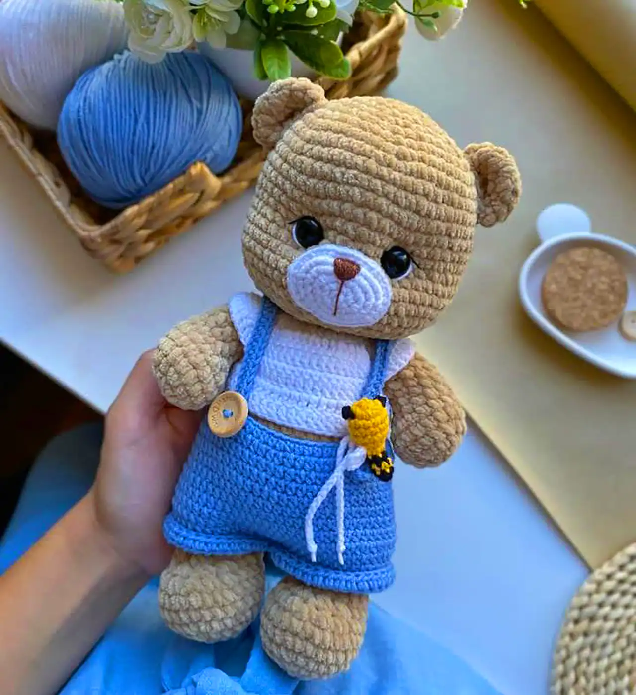 عروسک بافتنی خرسی