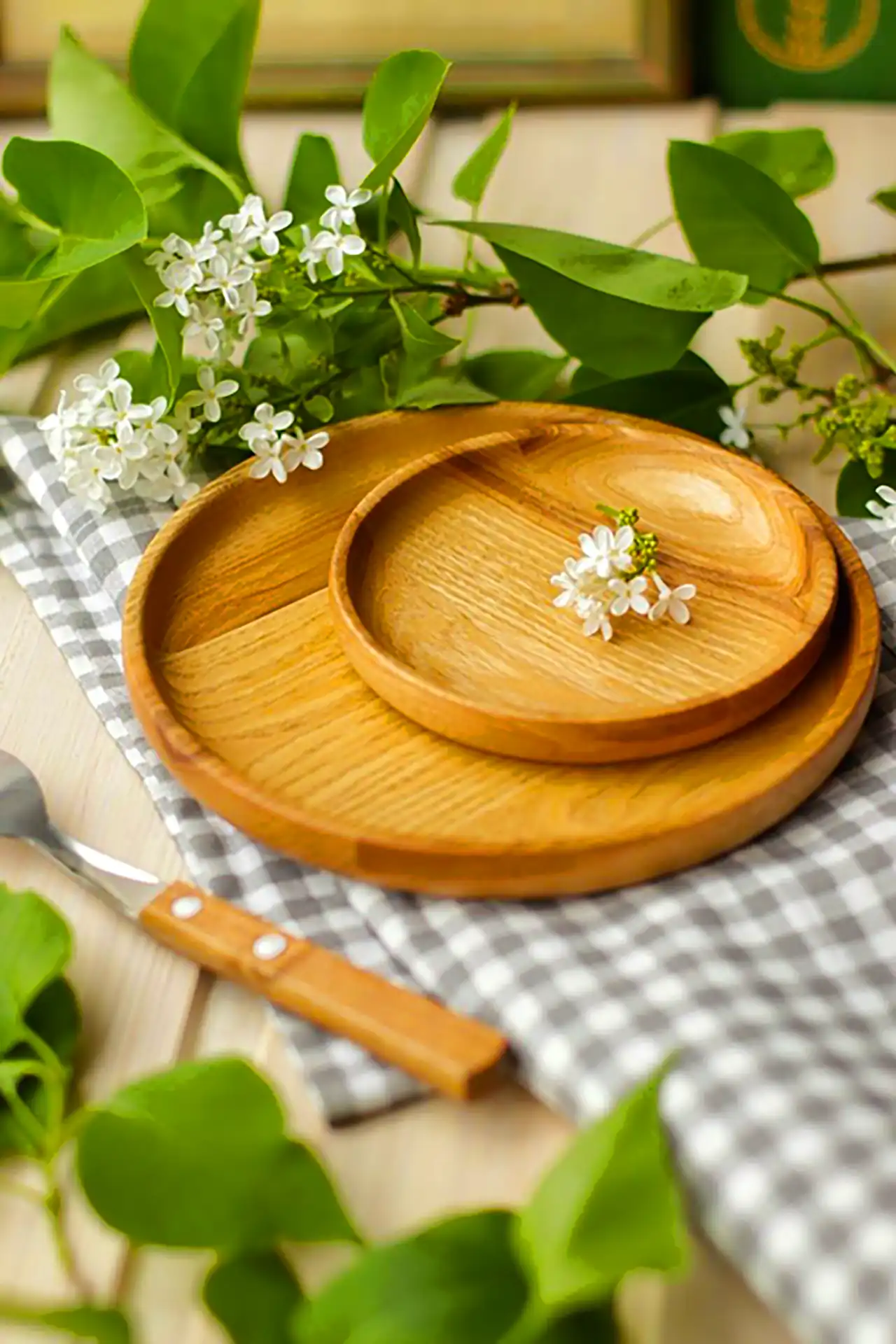 بشقاب چوبی جدید