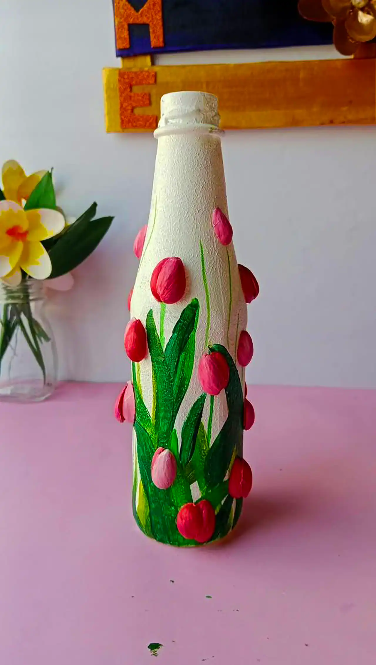 بطری شیشه ای دکوراتیو
