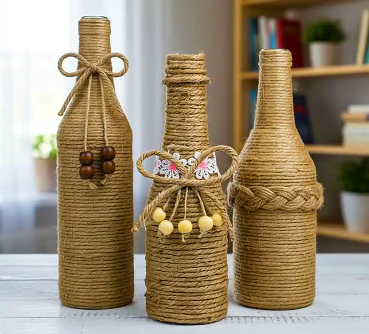 بطری شیشه ای دکوراتیو