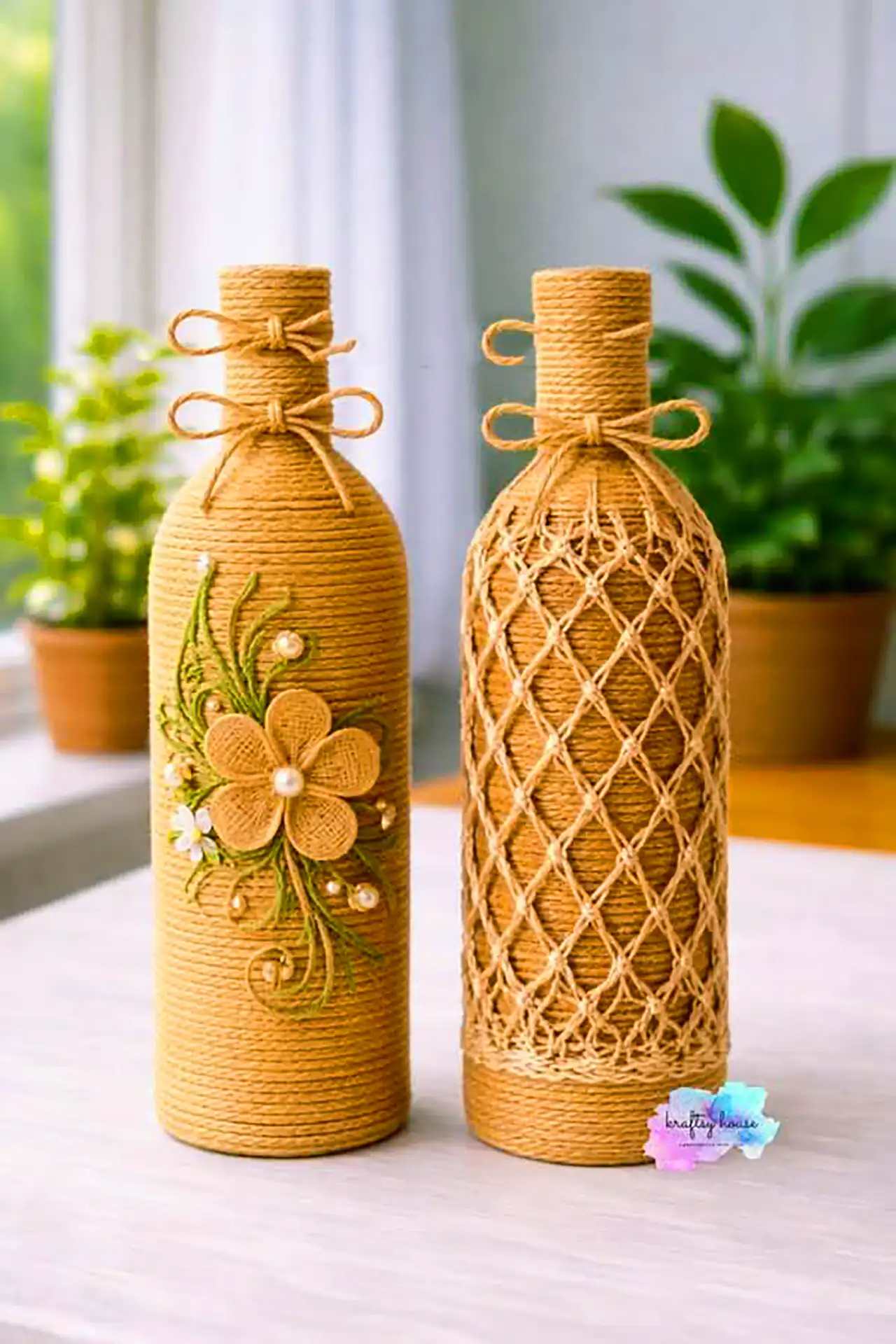 بطری شیشه ای دکوراتیو