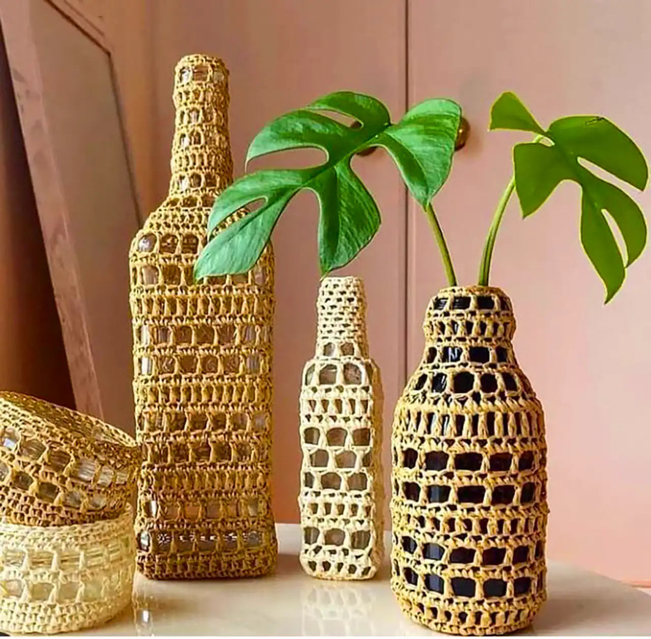 بطری شیشه ای دکوراتیو