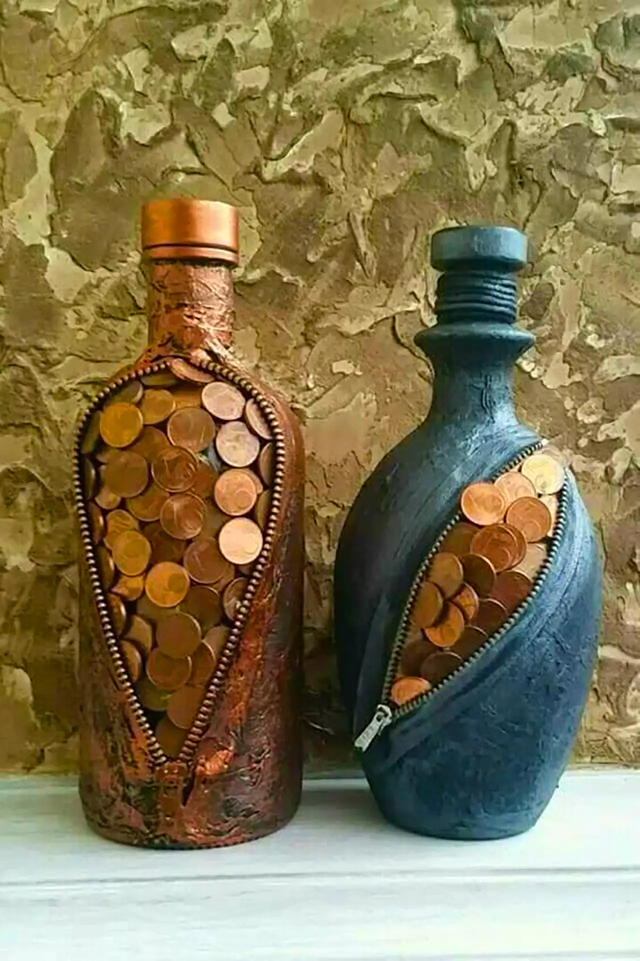 بطری شیشه ای دکوراتیو