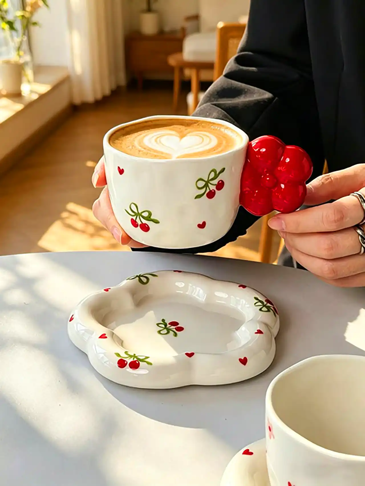 فنجان سرامیکی طرح گل