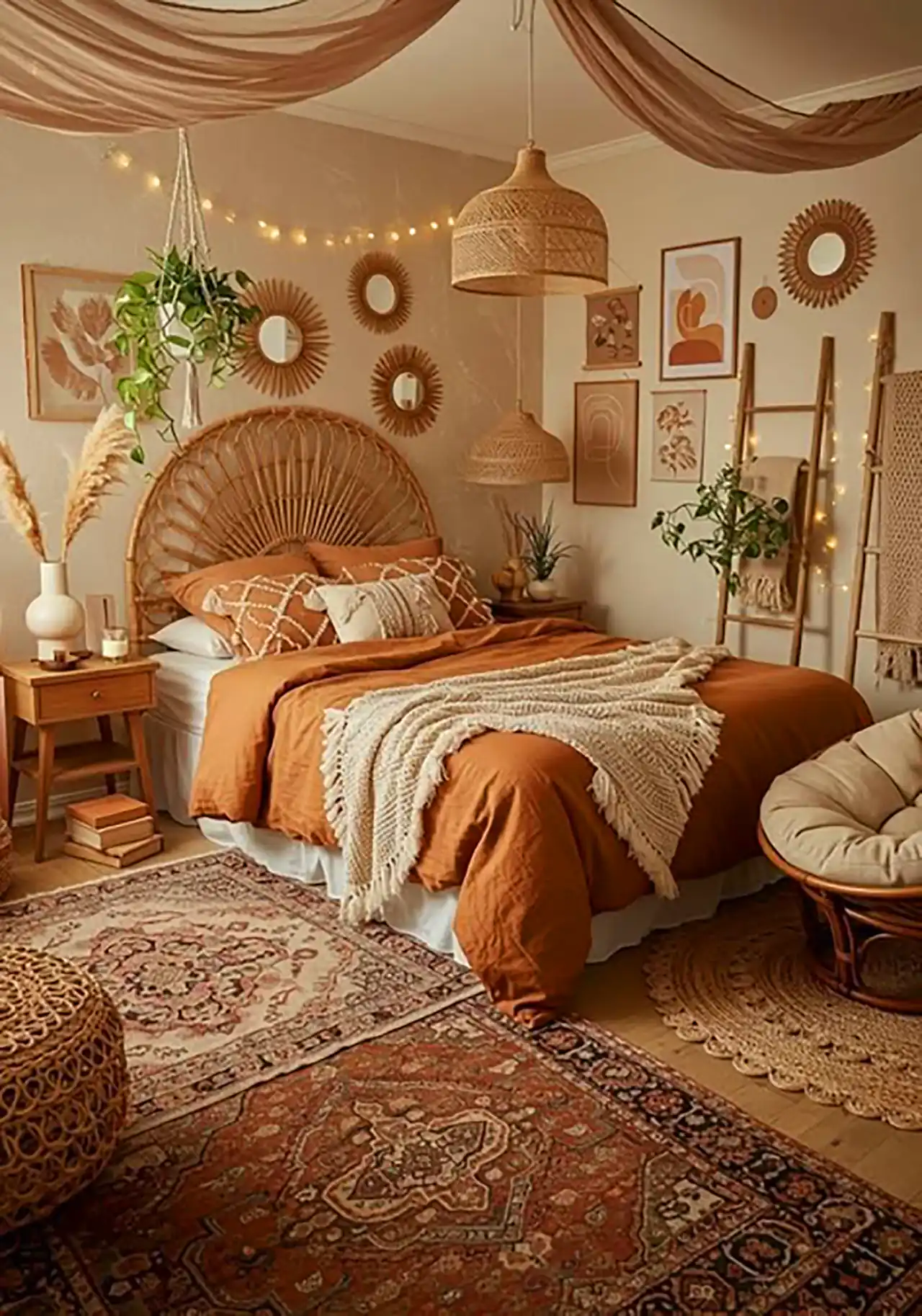 مدل تخت با تاج حصیری