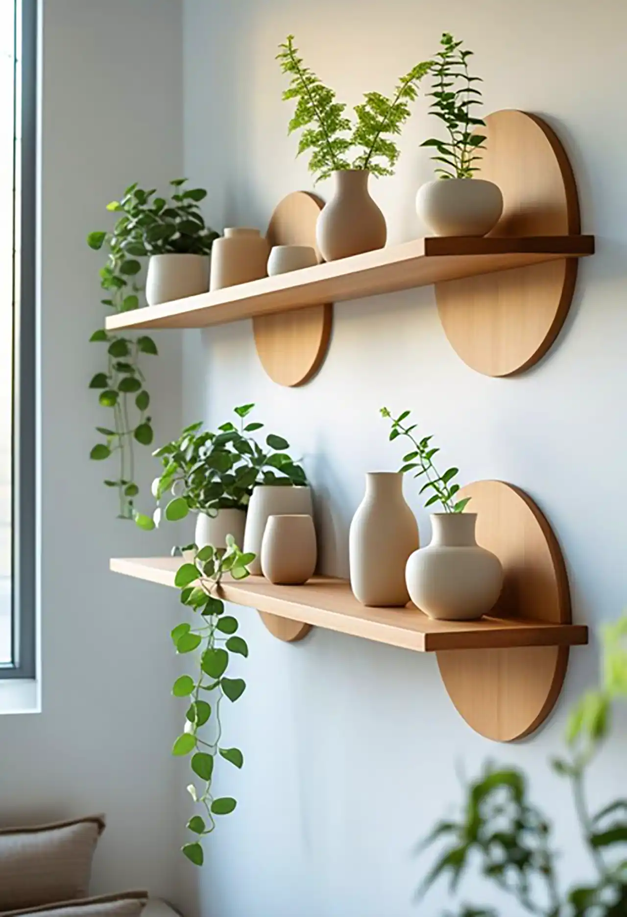 شلف دیواری چوبی مدرن