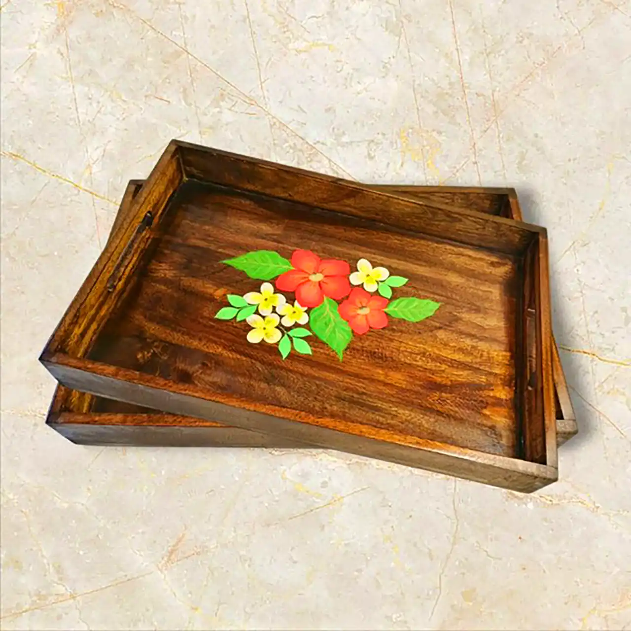 سینی چوبی مدرن دکوراتیو