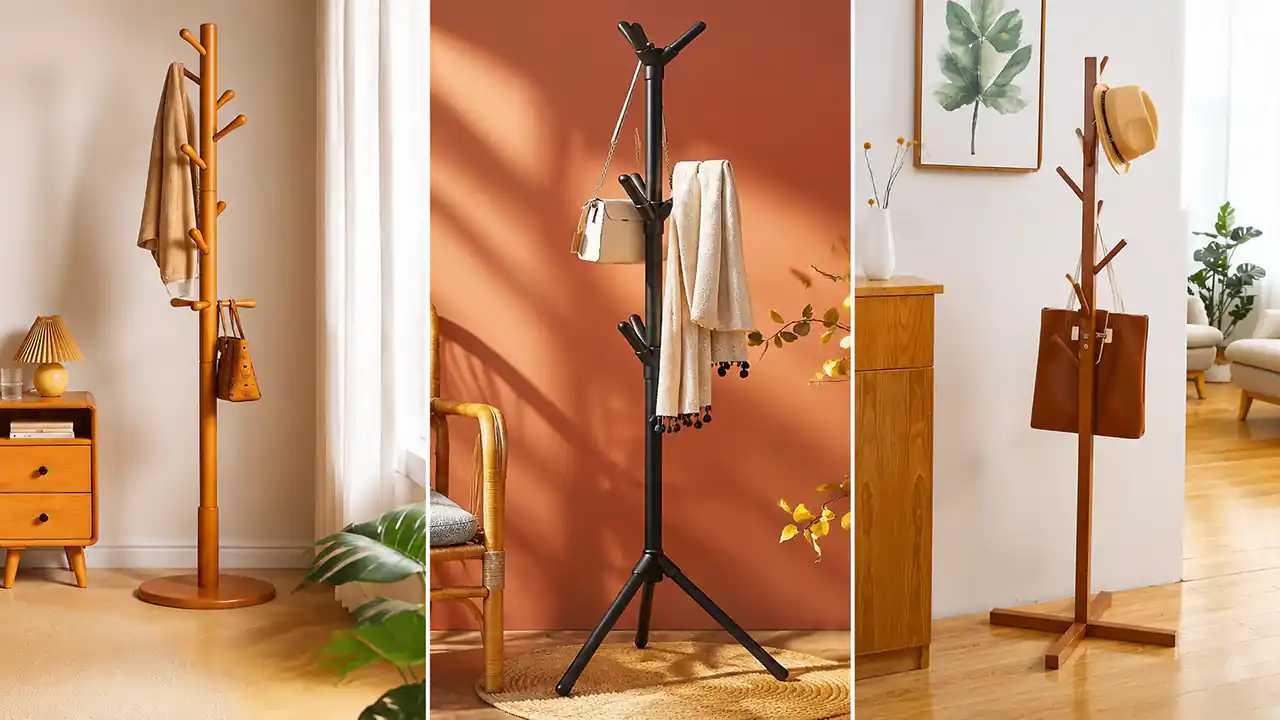 چوب لباسی ایستاده چوبی پینترستی