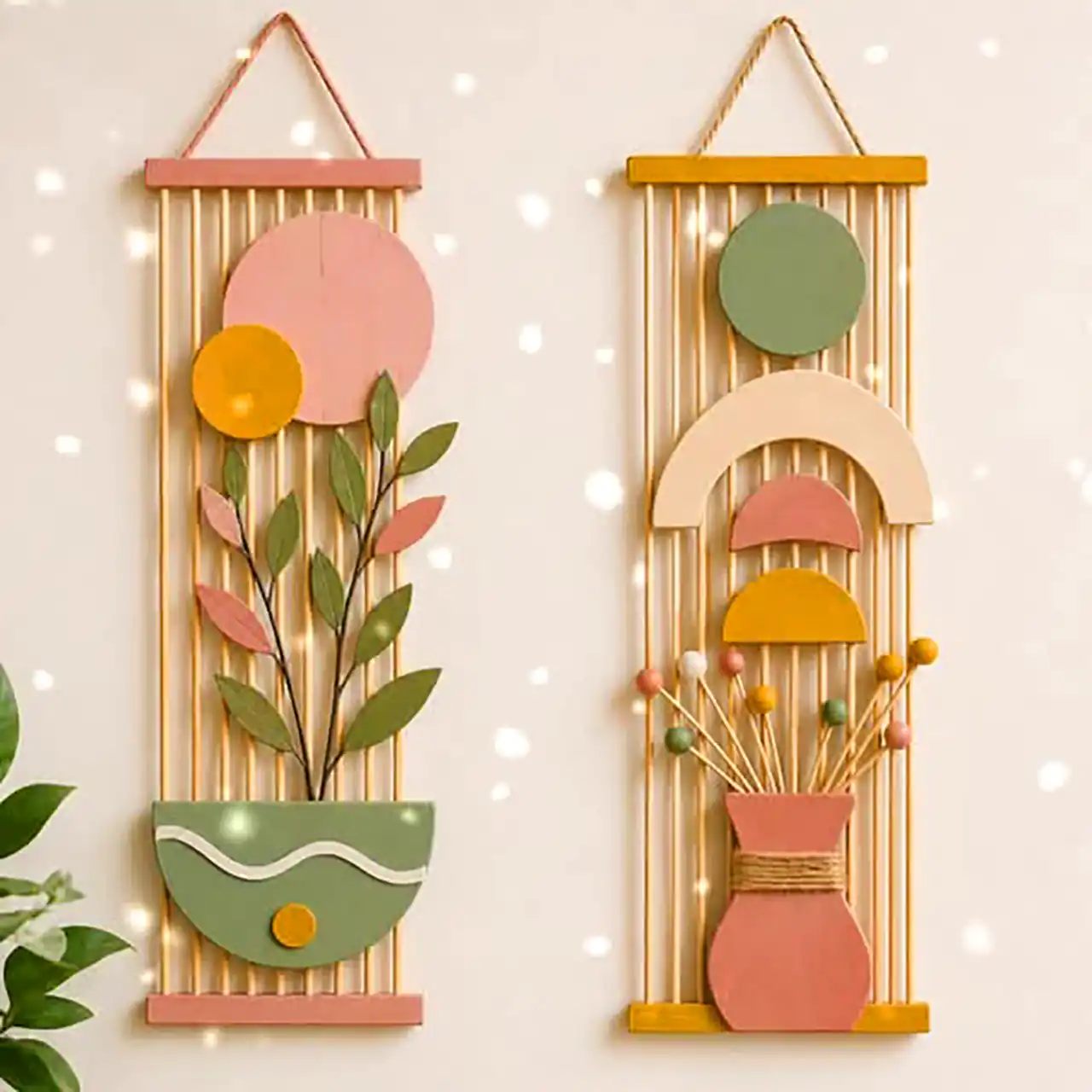 دیوارکوب گل طبیعی برای پذیرایی