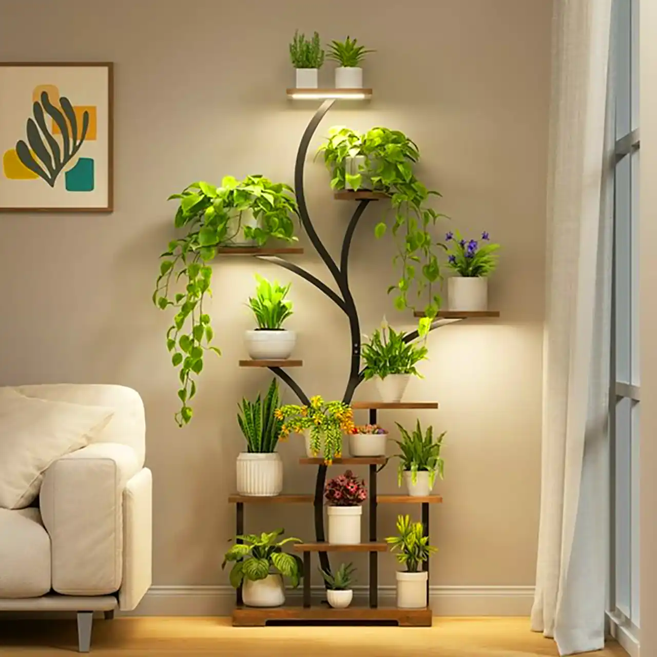 دکور روستیک با گیاهان سبز