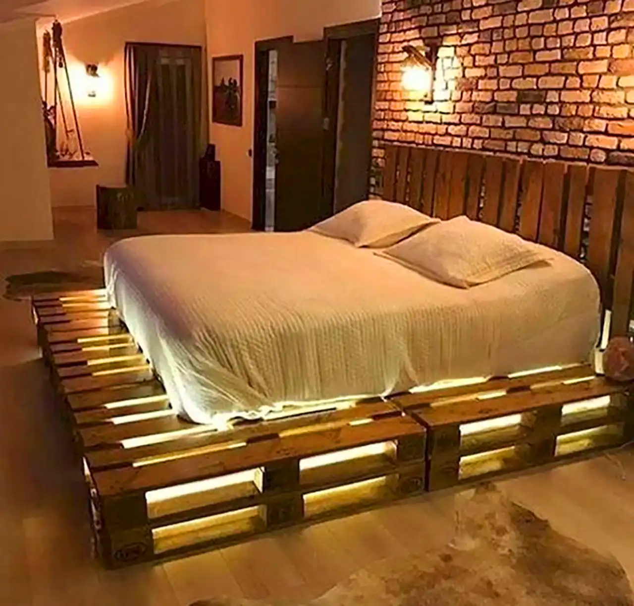 تخت چوبی بسیار شیک روستیک