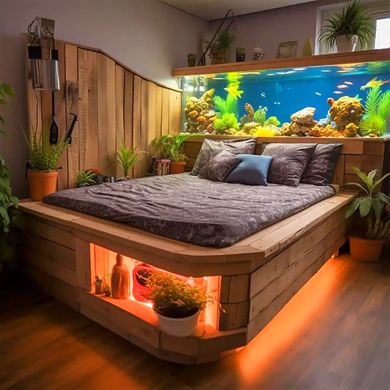 تخت چوبی بسیار شیک روستیک