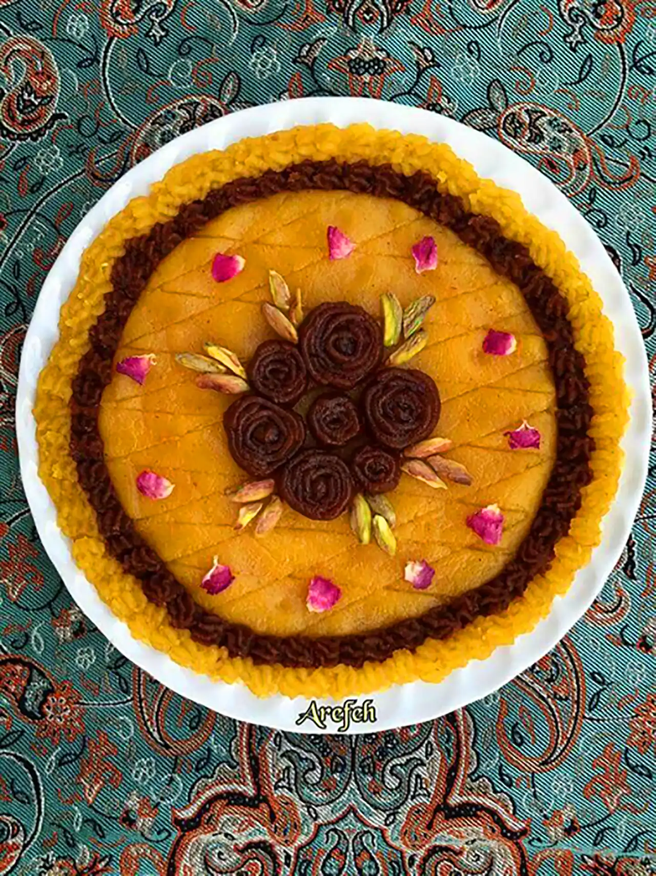تزئین سنتی شله زرد مجلسی