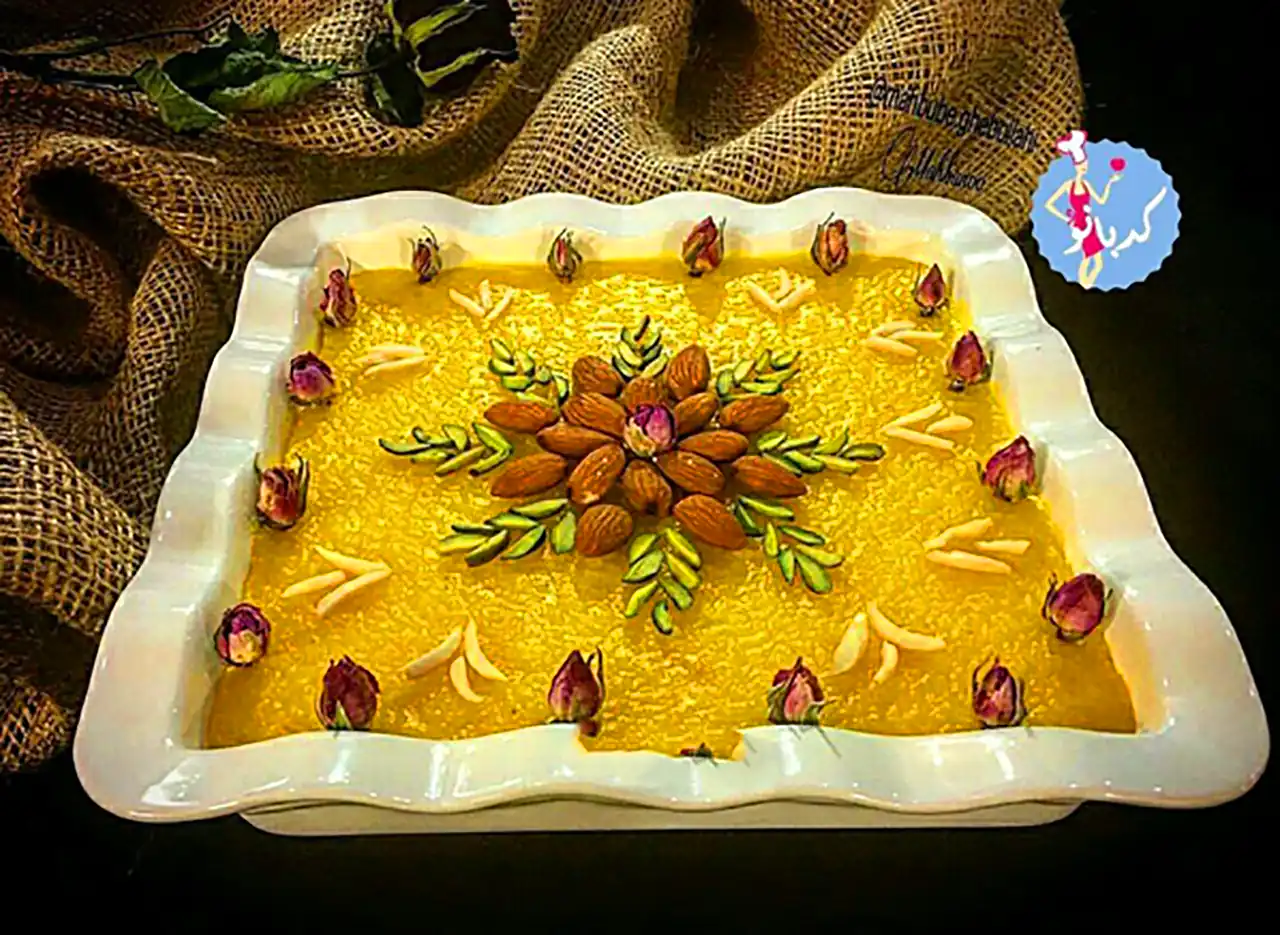 تزئین سنتی شله زرد مجلسی