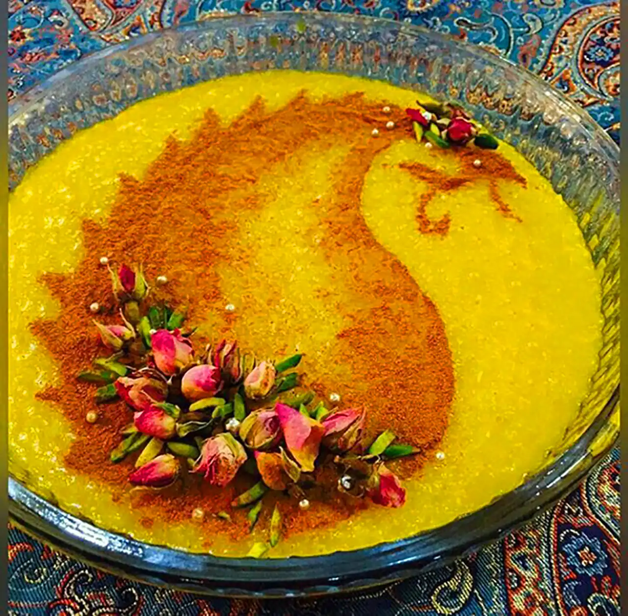 تزئین سنتی شله زرد مجلسی
