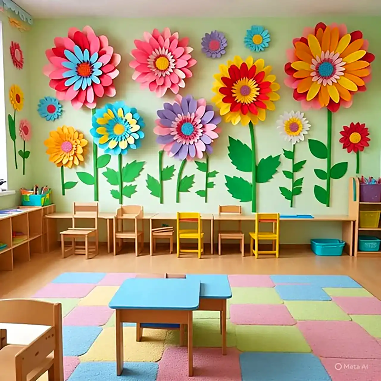 ایده دیزاین دیوار مهد و مدرسه