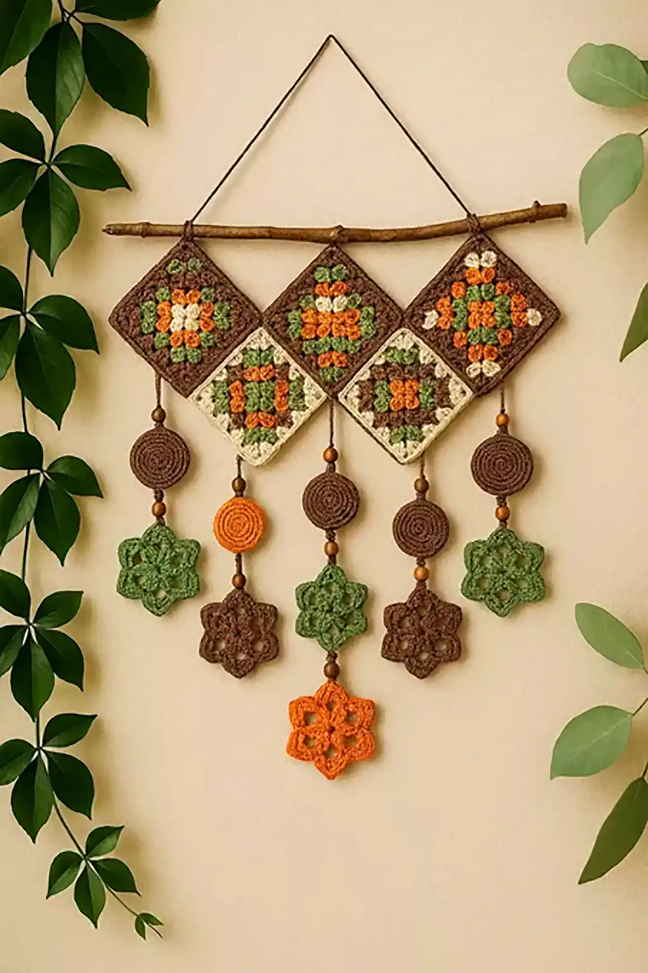مدل دیوارکوب شیک با کاموا