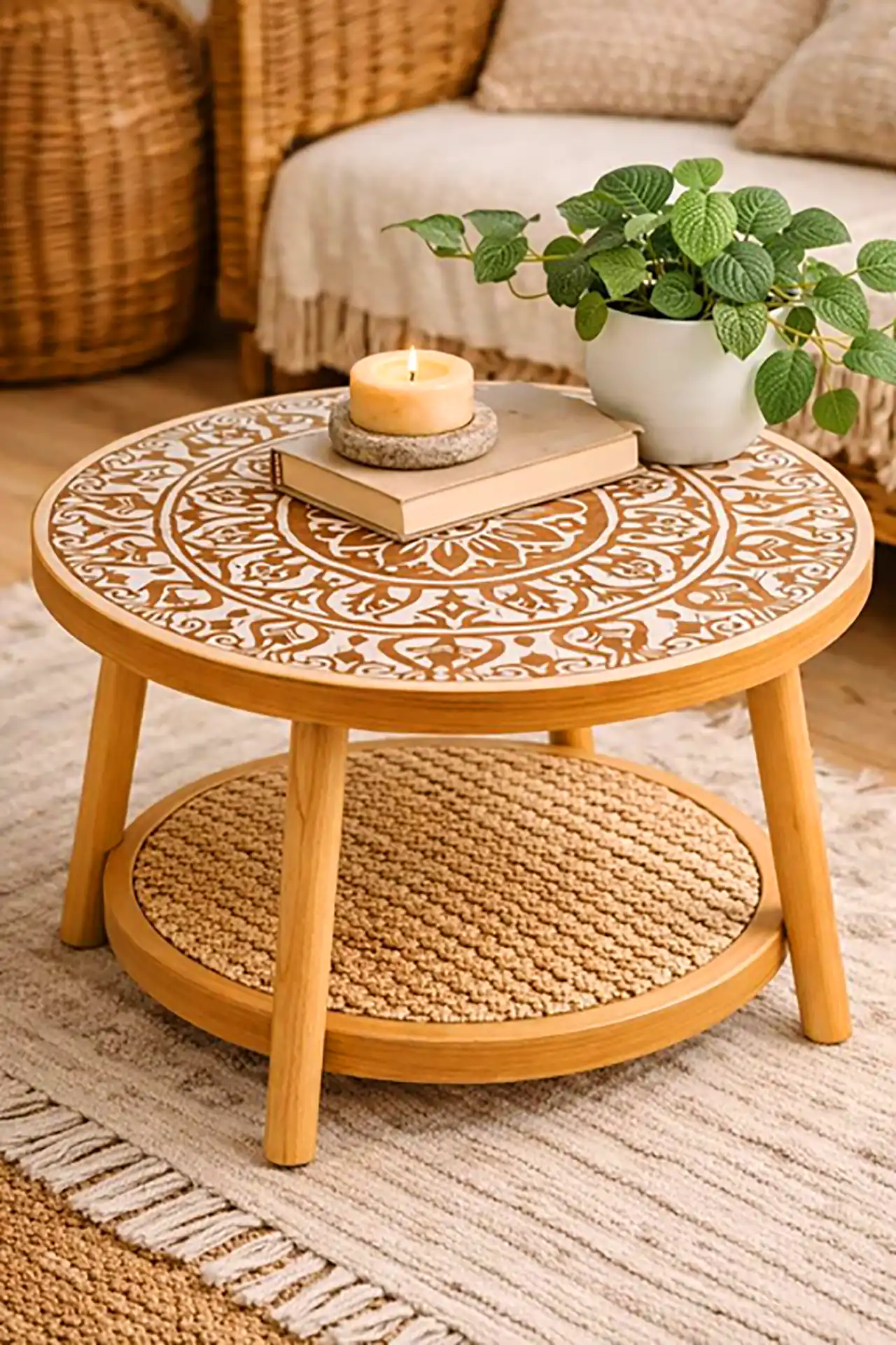 میز عسلی مدرن چوبی 