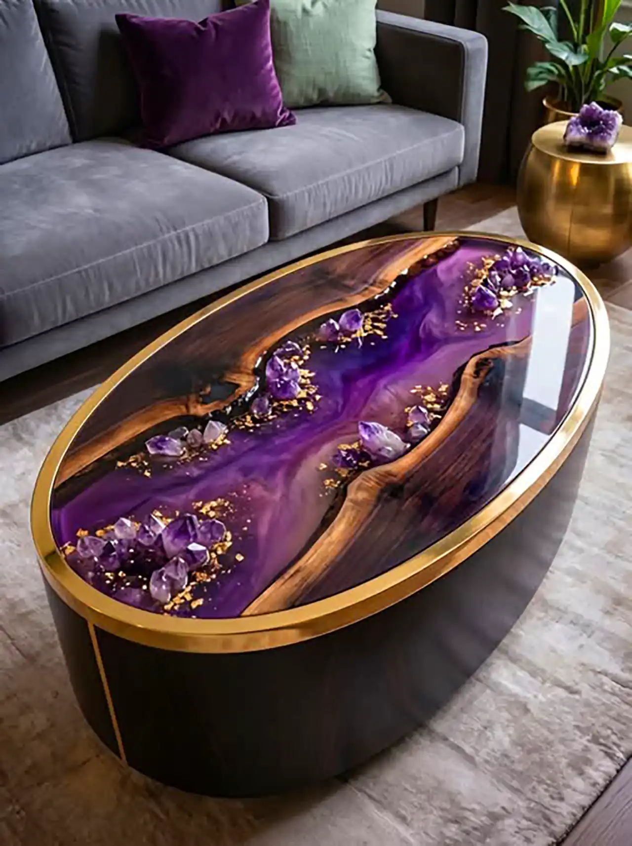 میز عسلی رزینی لوکس