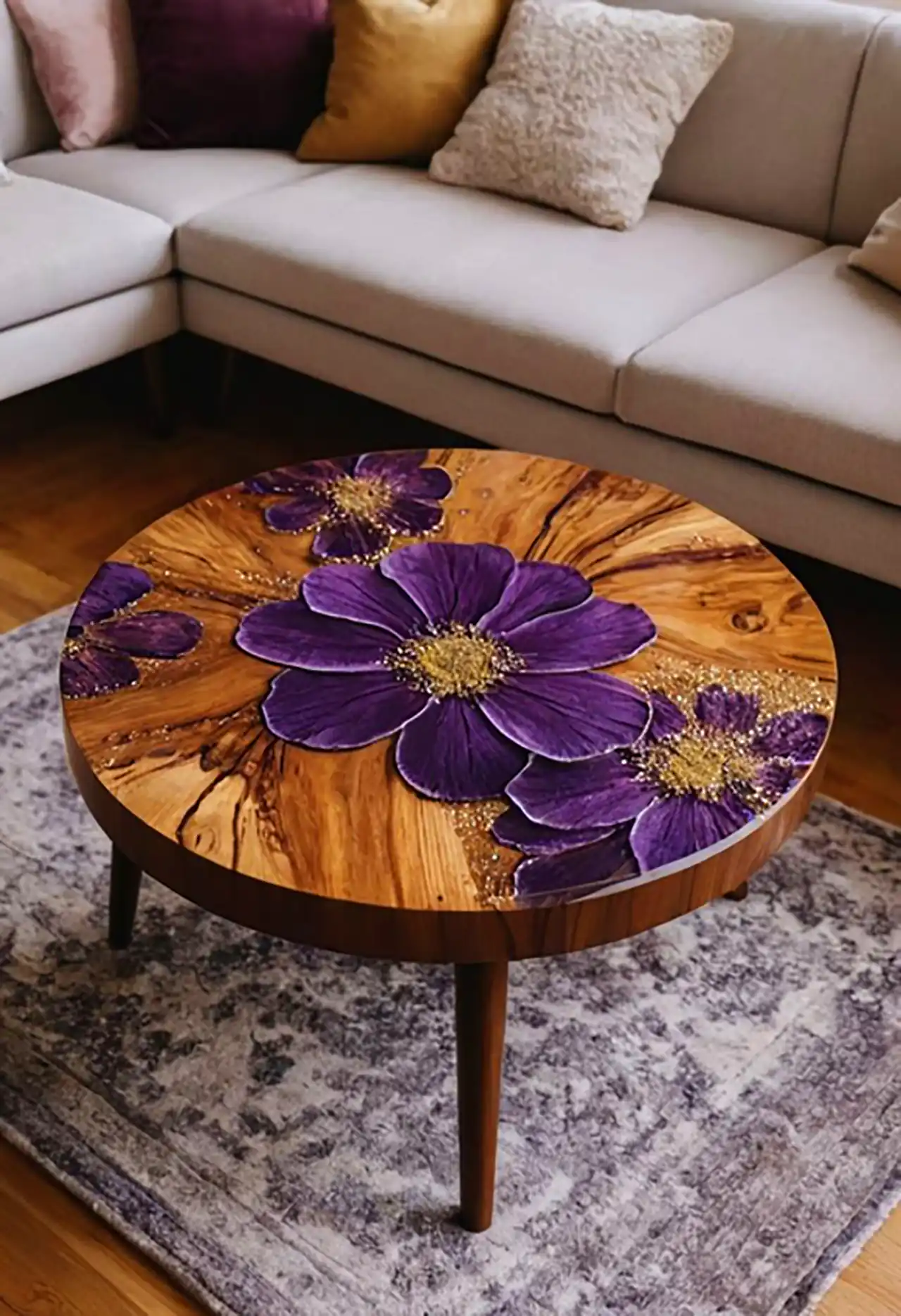 میز عسلی رزینی لوکس