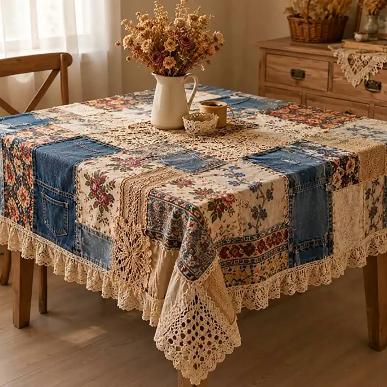 رومیزی طرحدار پارچه ای 
