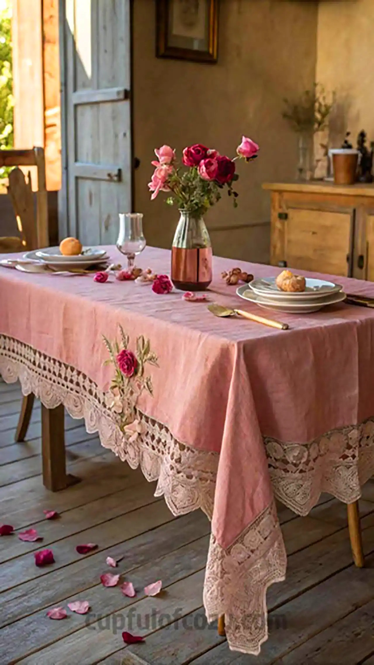 رومیزی طرحدار پارچه ای 