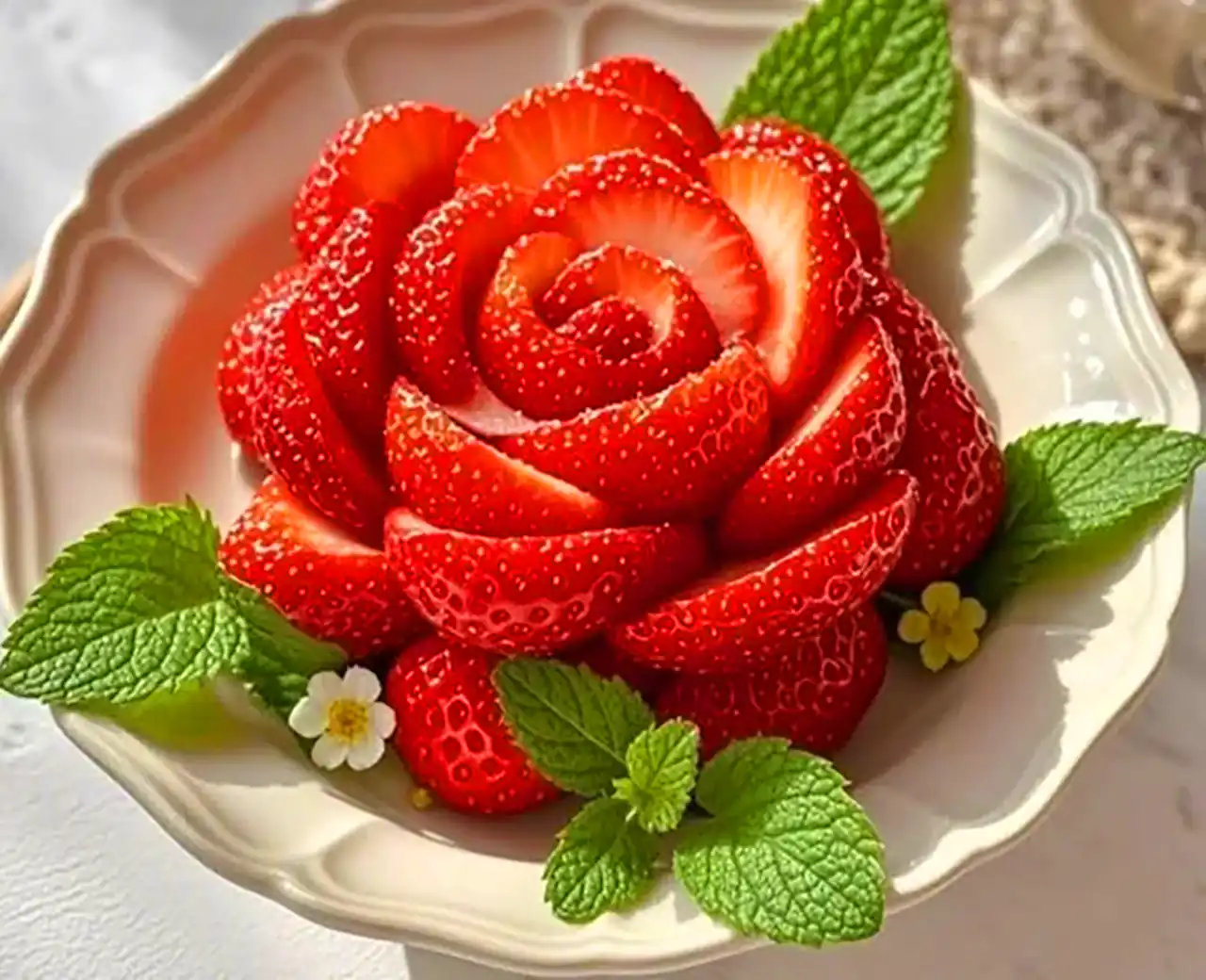 تزئین حرفه ای میوه توت فرنگی
