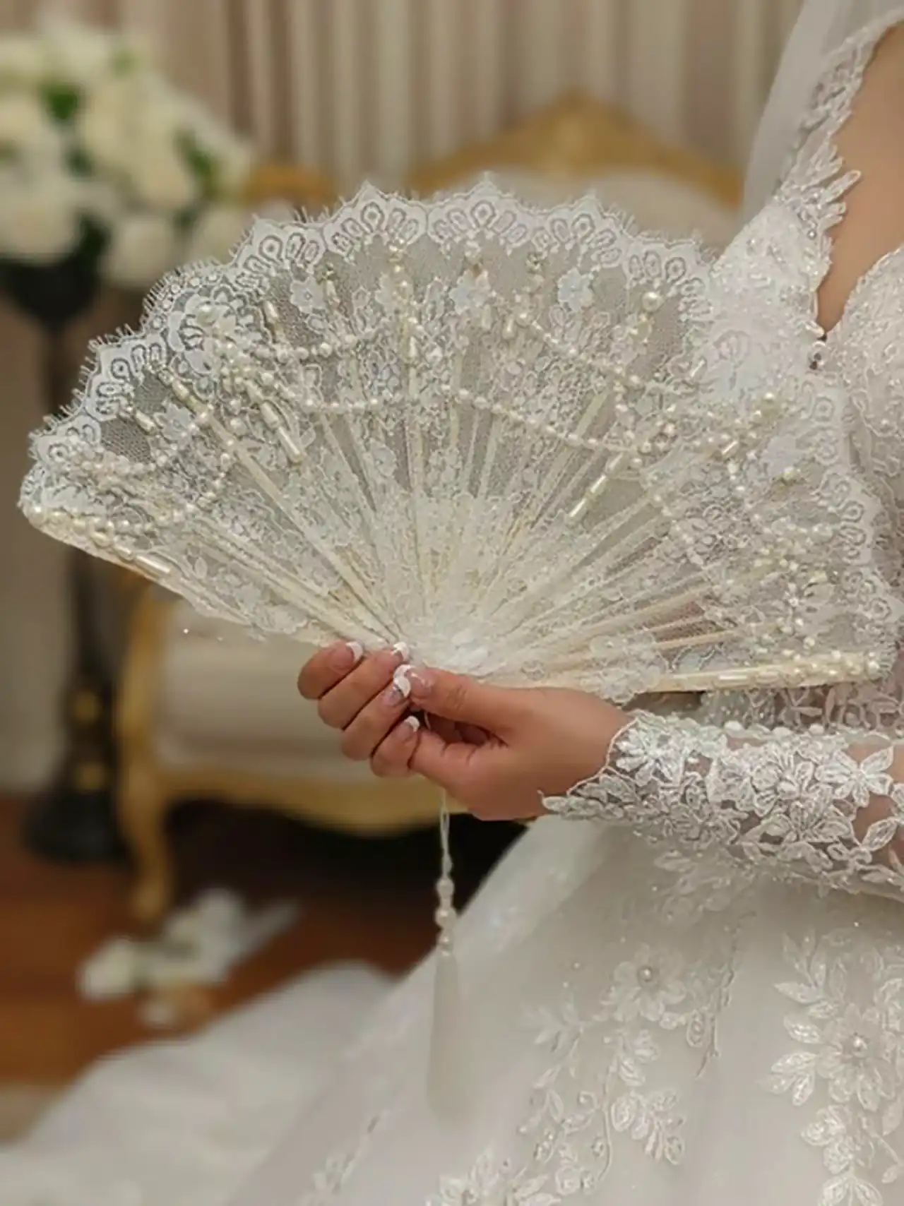 مدل بادبزن عروس شیک