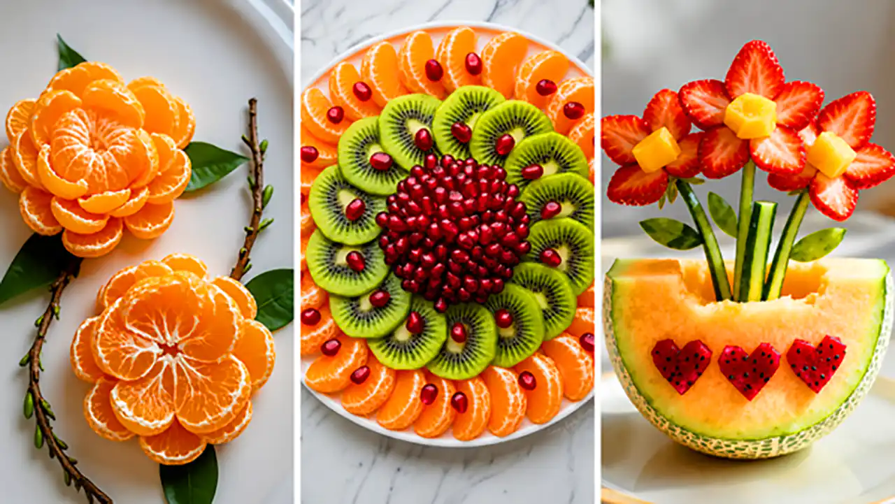 میوه آرایی ژورنالی برای مهمانی