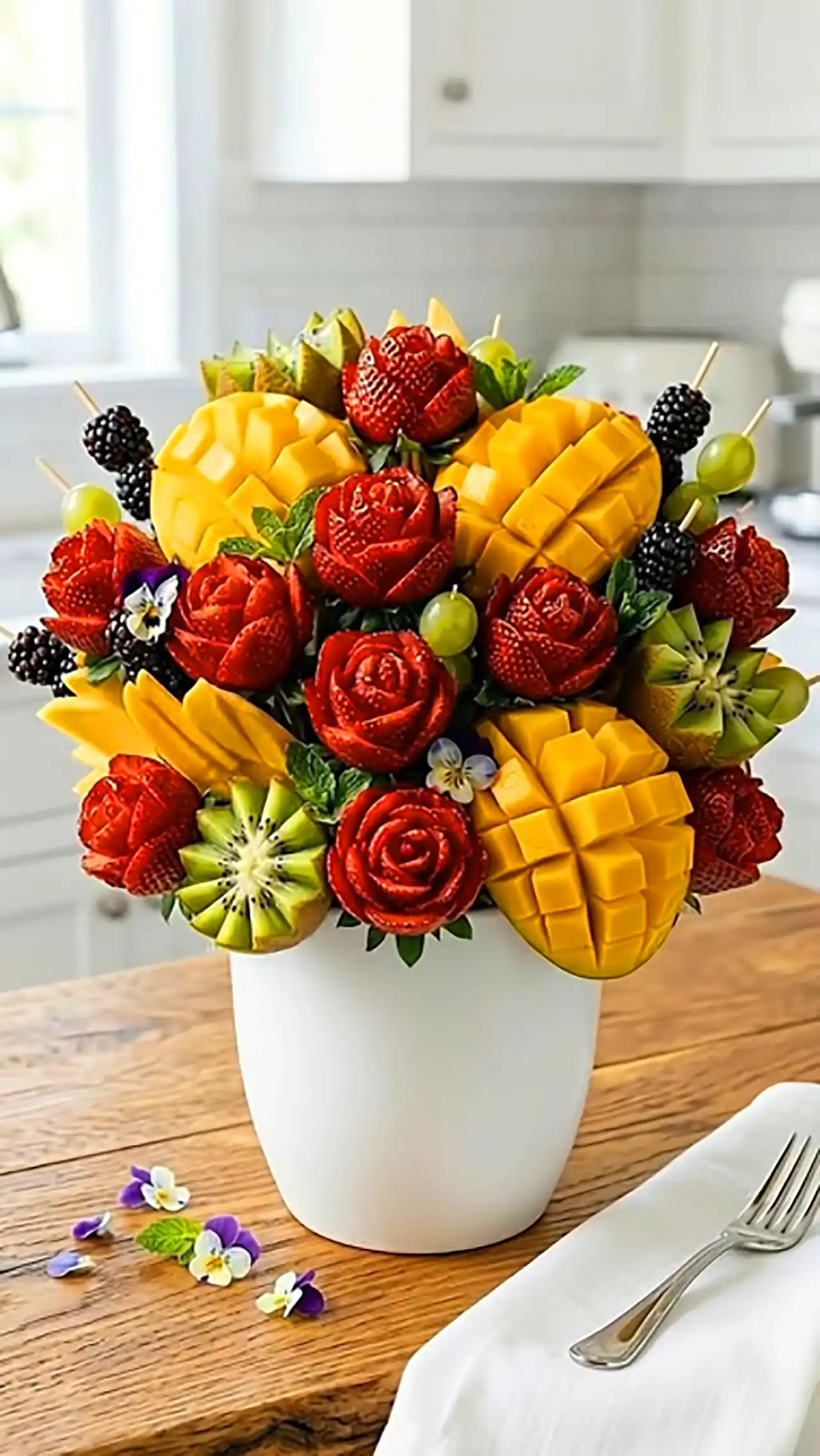 میوه آرایی ژورنالی برای مهمانی