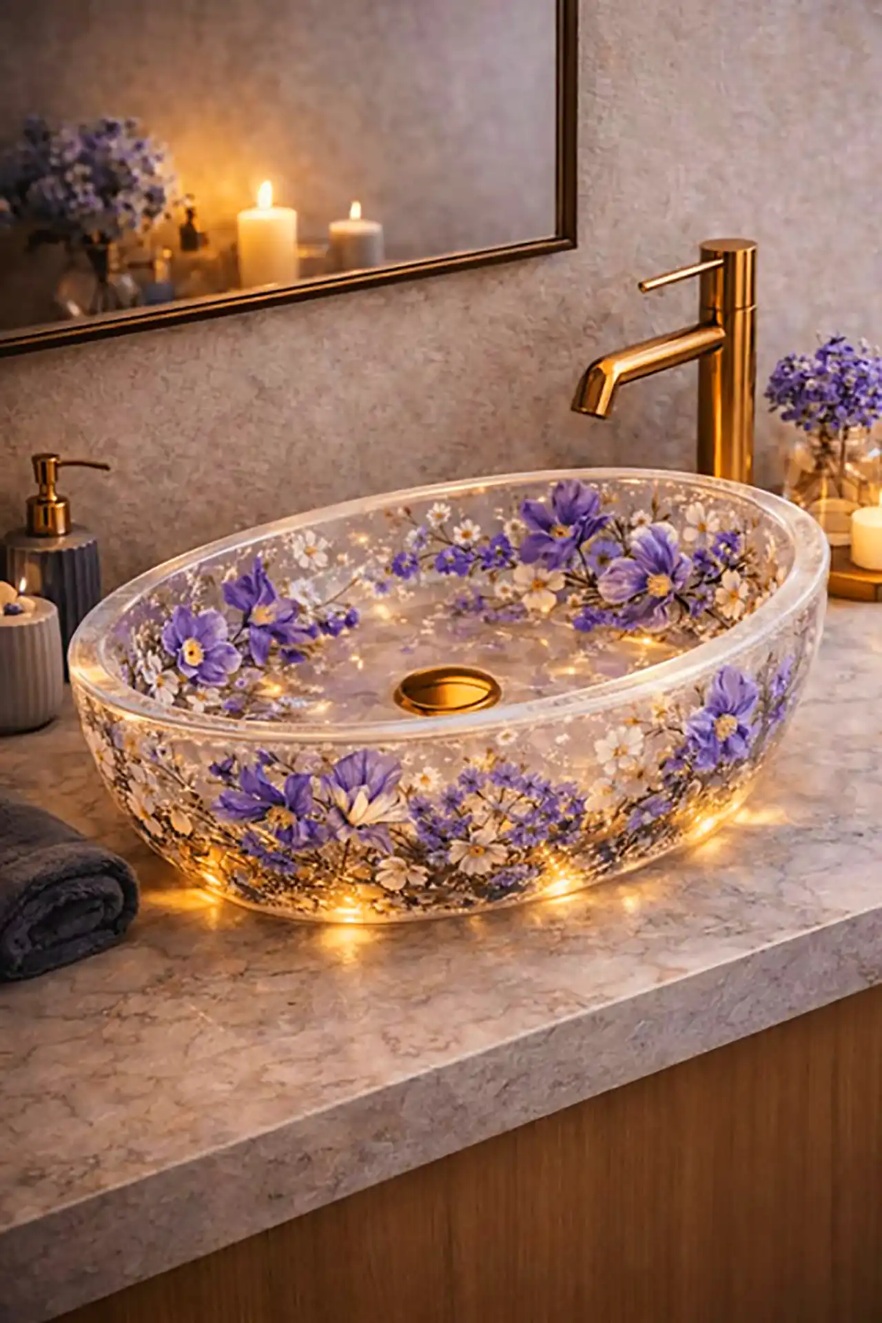 مدل روشویی خاص طرح گل